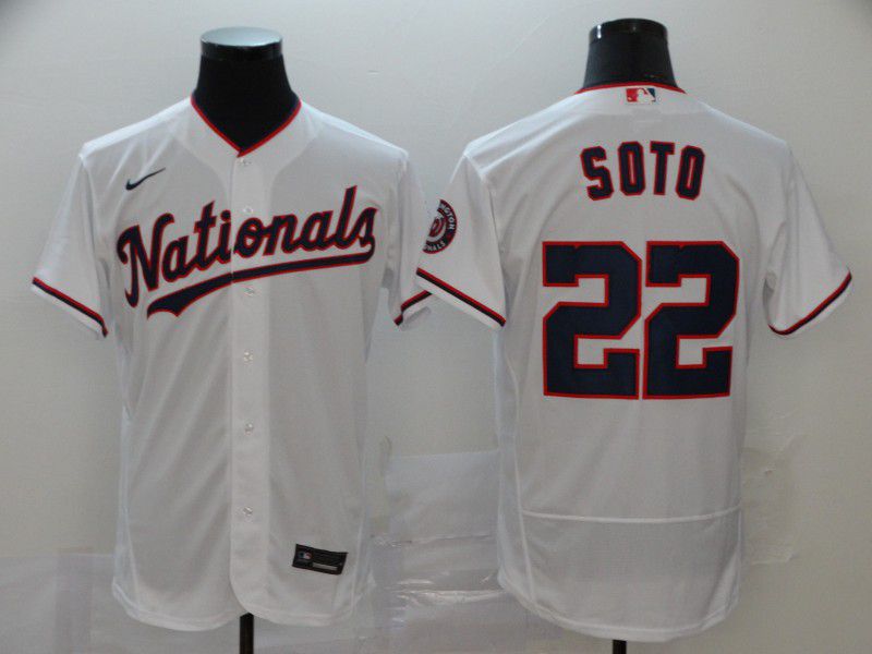 Men Washington Nationals 22 Soto White Nike Elite MLB Jerseys